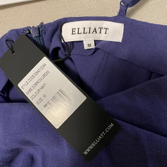 ELLIATT Dominica Dress Asymmetric Hem Blue - Picture 7 of 7